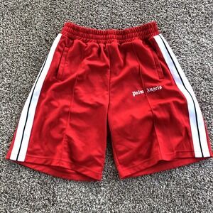 Palm Angels Classic Track Shorts Mens XL Red Over Knee Center Seam Made In Italy
